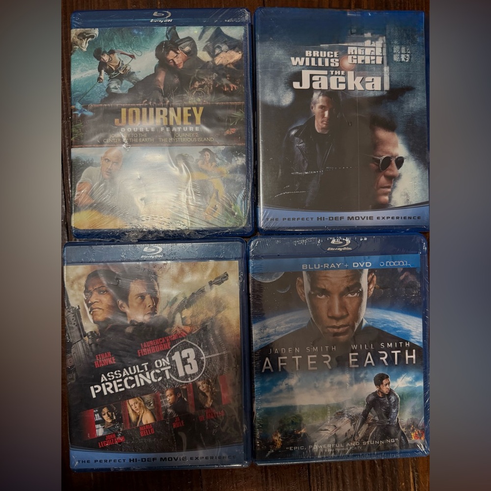 🎬 Blu-ray Movie Lot (4) – Action, Adventure & Sci-Fi Bundle – Brand New & Sealed